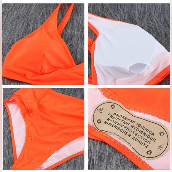 Plus Size High Waisted Swimsuits Ruched Tummy Control Bikini Set Push Up Bra NEW - Picture 10 of 15